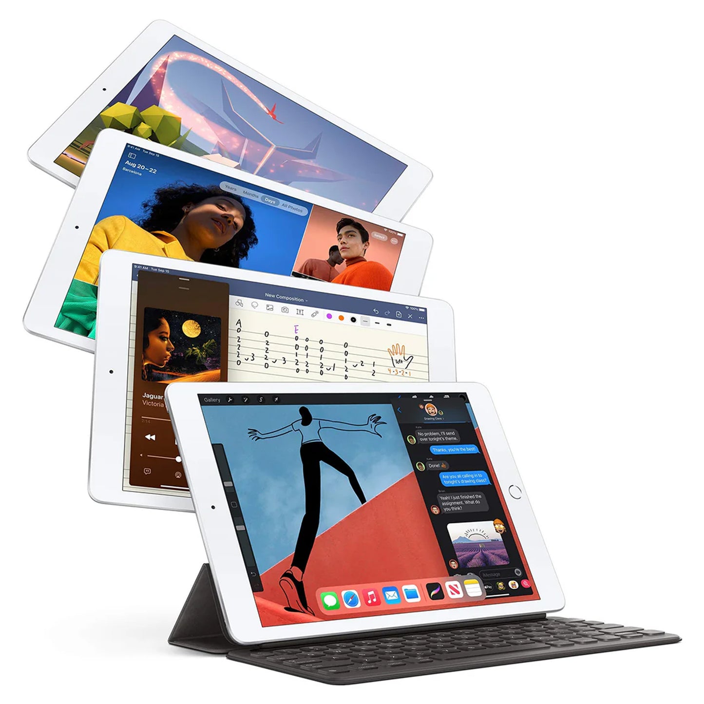 Apple iPad 8th Gen (10.2" Retina, A12 Bionic, Up to 128GB, Wi-Fi) – 8MP Camera, Long Battery Life – Renewed